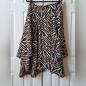 Calvin Klein Animal Print Handkerchief Skirt – Size 10